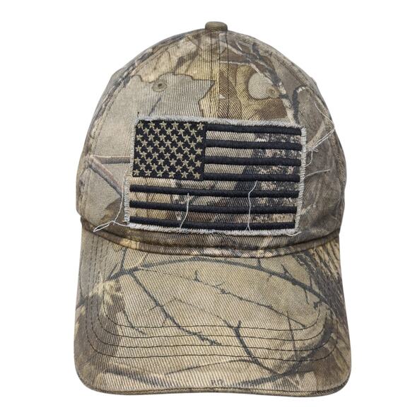 USA Flag Strapback Baseball Cap Multicolor OS Adjustable Patriotic Buck Wear - Picture 1 of 9